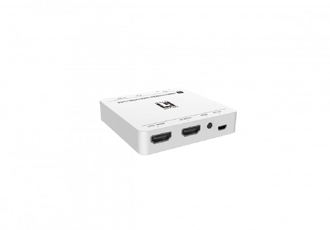 Level One HVE-9007/ HDMI Cat.5/6 - Kit prolunga HDMI 4K / 50 m, Bianco