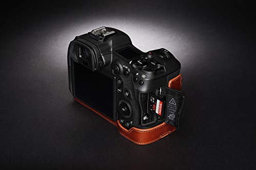 Étui en cuir Canon R5 R6 fait main protection luxe pour boîtier photo