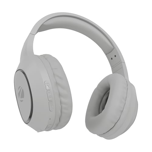 ZEBRONICS Thunder NEO, Wireless Over Ear Headphone, Upto 60 Hours Backup, Gaming Mode, Dual Pairing, Rapid Charge, BT v5.4, AUX, 3 EQ Modes, ENC for Callling, Voice Assistant, Deep Bass (Silver)