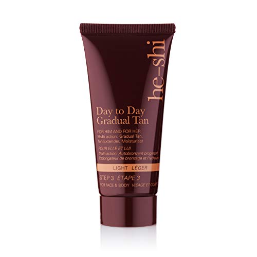 He-Shi - Tostado gradual, bronceado vegano, bronceador ligero, bronceado hidratante, fácil de aplicar, 50 ml