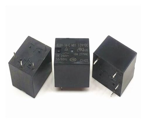 Relé T73-1B-12V-10A de alta capacidad con conmutación estable de 4 pines y 12V