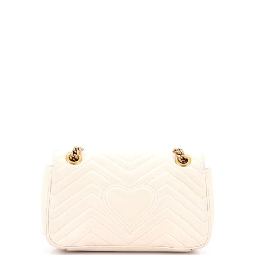 Pre-Loved GG Marmont Flap Bag Matelasse Leather Medium, Neutral3