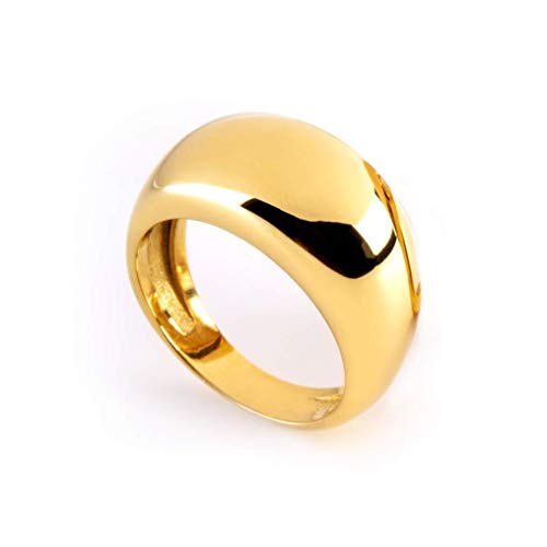Elegant jewel box Women Chunky Large dome band in solid Gold 9k, 14k, & 18k, Statement Bubble ring, Minimalistic ring band, Dome large-size band, Unique gift, RN384