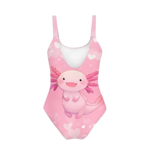Image of One Piece Bathing Suit for Girl Kids Cute Beach Sport Swimwear U Back Scoop Neck Summer Swimming Pool Beachwear