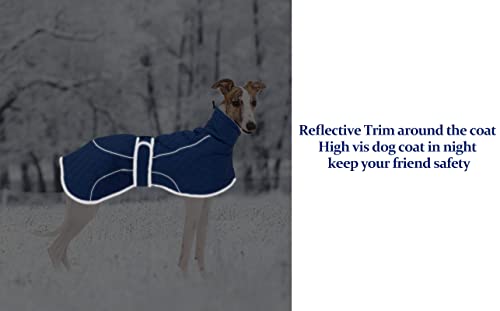 Morezi Greyhound Winter Coat, Whippet Coat with Padded Fleece Lining - Image 4