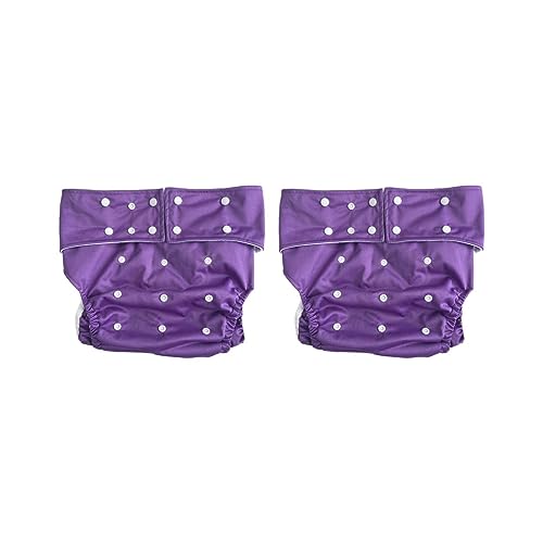 2のセット大人用おむつ 洗える 失禁 お年寄り ニオイフリー ウエスト 大きいサイズ 紫の, 紫