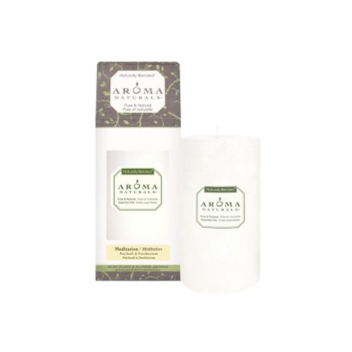 Aroma Naturals Pillar Candle Meditation White, 1 Container