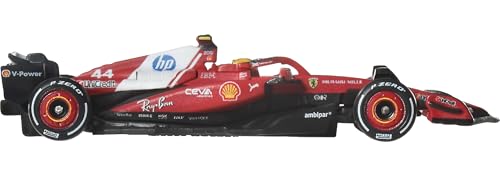 Image of Hot Wheels 1:64 Scale Premium Race Team Ferrari - Driver 1 Die-Cast Formula 1 Collectible Toy Race Car with Real Riders Tires & Metal /Metal Body & Chassis