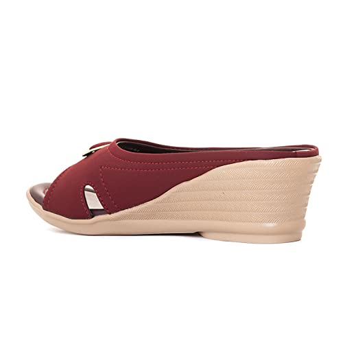 Image of Khadim's 5300555 Lightweight Durable Extra Soft Trendy Premium Stylish Casual Slip-On Heels For Women
