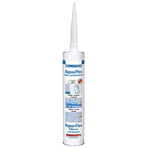 WEICON Aqua-Flex / 310 ml / Klebstoff elastisch haftstark / zum Abdichten / weiß Cover