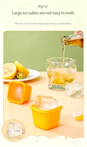 Molde para cubos de hielo grandes con tapa, pack de 3 miniatura 7
