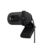 Logitech Brio 100 Webcam Full HD pour réunions/Streaming, équilibre Auto de l'éclairage, Micro intégré, volet de confidentialité, USB-A, pour Microsoft Teams, Google Meet, Zoom - Graphite