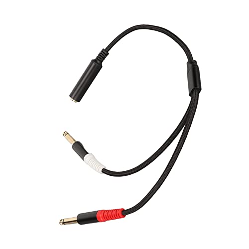 Cable divisor de audio estéreo 1/4 con doble conector macho miniatura 2