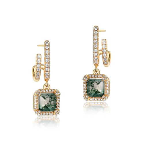 Boucles d'oreilles pierres précieuses en agate naturelle pour femmes