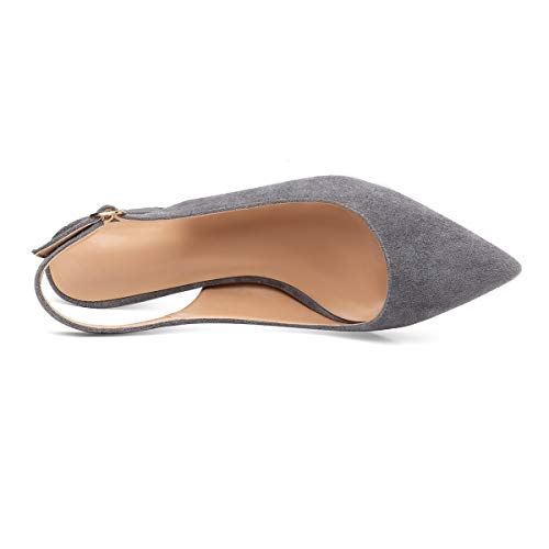 Mettesally Block Heel Slingback Pumps for Women 2 Inches Low Heel Comfortable3