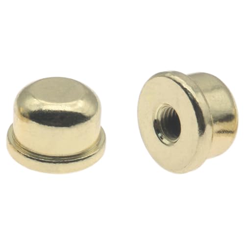 Image of 2 Pcs Solid Lamp Finials Caps 1 /4-27 Lamp Finial Knob Lamp Accessories Tapped of Tops for Lamp Shade Holder Harp (Gold)