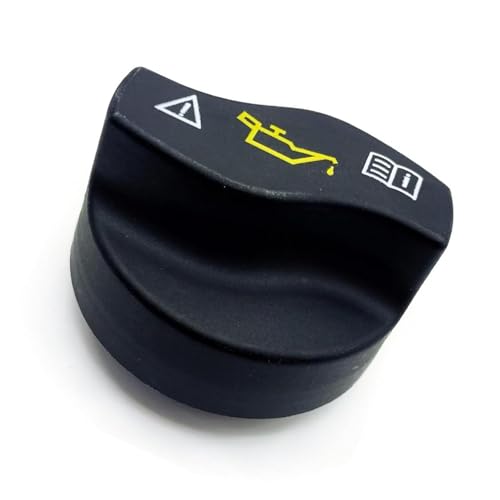 Zehiony A0000101685 Car Oil Filler Cap, Leak-proof Engine Oil Cover with Anti-slip Grip & Eye-catching Marking, Replacement Accessories, Compatible with Mercedes-Benz A/B/C/E/GLK-Class (Black)