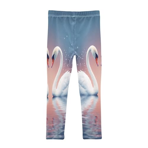Bolaz Toddler Girls Leggings Printed Yoga Pants Leggings Swan Couple for Kids2