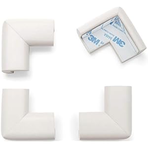 RovingCove Corner Protector for Baby (4 Large Corners), Hefty-Fit Heavy-Duty Soft Rubber Foam Furniture Corner Bumper…