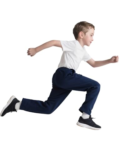 3 Pack Boys Open Bottom Track Pants with Zipper Pockets and Drawstring for Kids Everyday Wear and Sports4