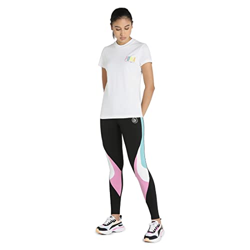 Image of Puma Cotton Mid Rise Tight Fit Womens Athleisure Tights