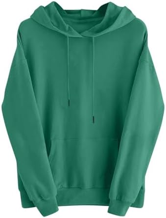 Womens Pullover Hoodies Long Sleeve Fleece Lined Sweatshirts Green - 3