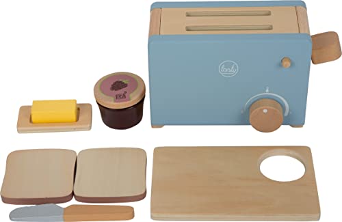 small Foot Toaster-Set Tasty aus Holz, Rollenspielzeug für Kinder, Zubehör für Spielküchen, ab 3 Jahren, 12246 – Bild 3