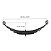 ikare Trailer Leaf Spring for 3500lbs Trailer Axle, 5 Leaf Double Eye Leaf Spring, 25-1/4