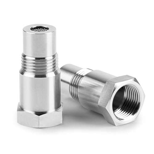 【Alta qualità】: Questo adattatore per sonda ossigeno è realizzato in acciaio inossidabile di alta qualità con elevata resistenza e durata, resistente alla ruggine e alla corrosione, le filettature sono rettificate con strumenti speciali per un'elevata precisione e ripetibilità.