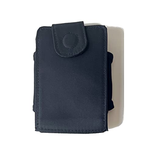 SPRIGS Wrist Wallet - Hidden Wallet Pouch with ID Window - Wristlet Travel Wallet w/Flip Open Magnetic Tab to Hold Cash, Card, ID's - Wrist Pouch with Zipper for Running/Walking - Black, Large/XL3