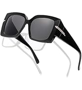 LVIOE Over Glasses Sunglasses Wrap Around Polarized Sunglasses for Men Women Fit Over Prescription Glasses with UV Protection : Clothing, Shoes & Jewelry LVIOE Fit Over Sunglasses for Women Oversized Frame & Big Temple & Full UV400 Protection Polarize...