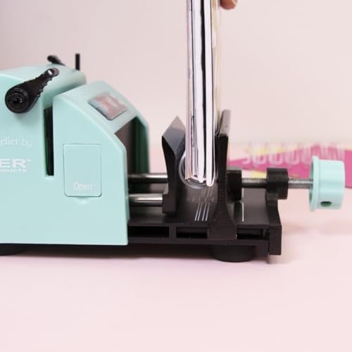 Craftelier - Zutter Bind It All Bindegerät mit ausziehbarem Arm | Ideal zum Binden mit Ringgrößen von 0,3125 cm (5/16) bis 3,12 cm (1 1/4) | Farbe Türkis und Schwarz