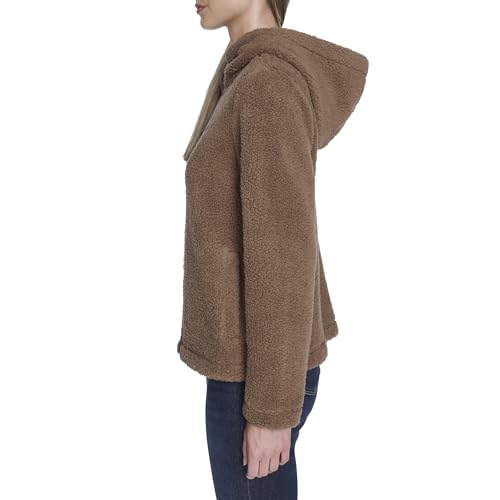 Image of Nautica Women's Solid Sherpa Zipup Hoodie Jacket