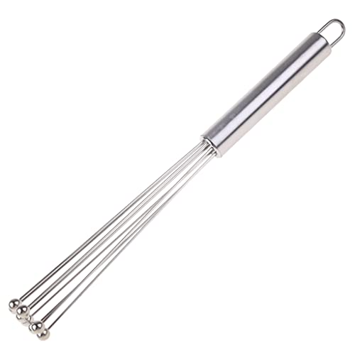 Batidor de acero inoxidable, batidor de café, espumador de leche, espumador, accesorios de cocina con perlas