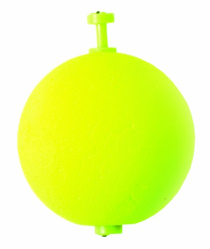 Eagle Claw Foam Round 1-1/2-Inch Float (2-Pack), Chartreuse