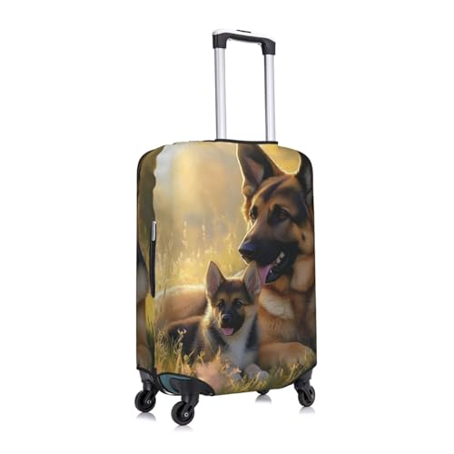 German Shepherd Dog Travel Luggage Covers For Suitcase Elastic Suitcase Protector Anti-Scratch Spandex Baggage Covers Fits 18-32 Inch Luggage X-Large3