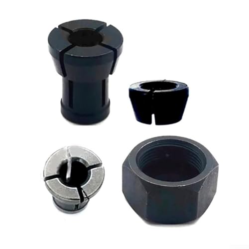 Oberfräsen-Spannzangen-Set, 4 Stück, Stahl, 6 mm, 6,35 mm, 8 mm, Trimmer-Spannzange, Ersatz für Makita RP0900K RT0701C M361 3608B RT0702C RT0700CX2 Holzbearbeitungsfräser Motorzubehör