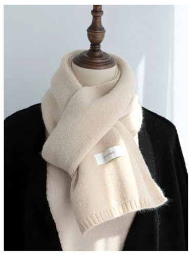 Verdusa Women's Knitted Scarf Letter Patched Neck Gaiter Warm Winter Scarves3