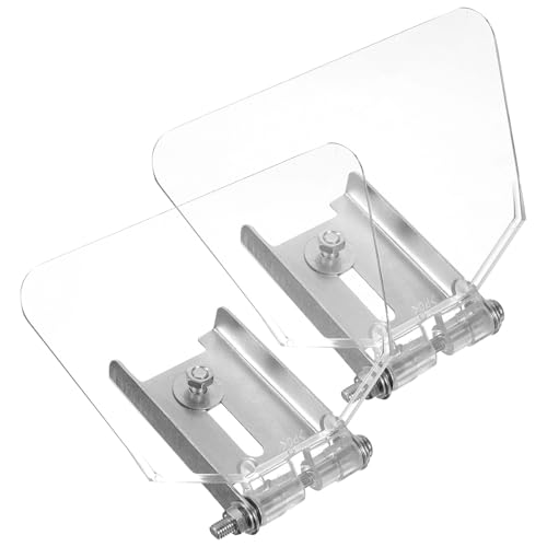 Lurrose Protectores Oculares para Amoladora de Banco 2 Piezas, Escudo Transparente de Abs y Acero Inoxidable, Tamaño Pequeño Tornillos de Instalación, Kit de Protección para Lijado