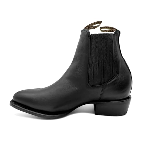 Men’s J Toe Leather Brown Ankle Cowboy Boot2