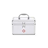 Erste-Hilfe-Set, Hausmedizin-Box, tragbar, großer Schrank, Aufbewahrungskoffer for Outdoor-Sets(Silver,Small)