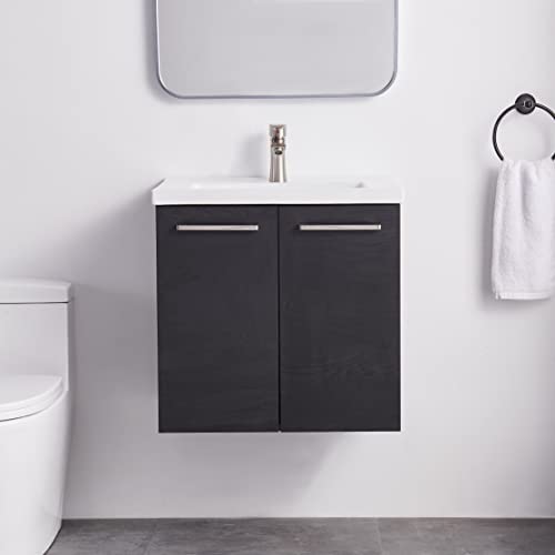Mogiyin Modern 24” Floating Bathroom Vanity Wall Mount,24 inch Vanity with Sink Bathroom Vanities,24 inch Vanity Vanity Sink Simple Design 2-Door 2 Handles Bathroom Floating Vanity with Sink. Mogiyin Modern 24” Floating Bathroom Vanity Wall Mount,24 inch Vanity with Sink Bathroom Vanities,24 inch Vanity Vanity Sink Simple Design 2-Door 2 Handles Bathroom Floating Vanity with Sink.