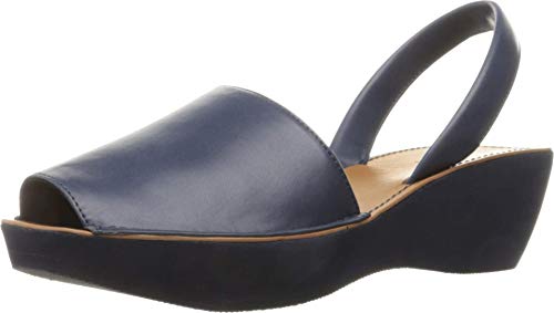 Kenneth Cole REACTION Women's Fine Glass Slingback Platform Sandal, Navy, 8 M US