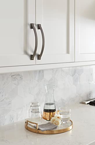 Image of Amerock | Cabinet Pull | Black Bronze | 6-5 /16 inch (160 mm) Center to Center | Candler | 1 Pack | Drawer Pull | Drawer Handle | Cabinet Hardware