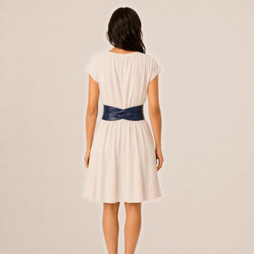 Image of FASHIONGEN - Woman Italian leather Obi belt, CASSIANE