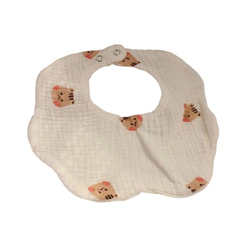 Qsvbeeqj Baberos de alimentación para bebés de 4 capas Baberos para bebés suministros para bebés suministros para bebés suministros para bebés, Ardilla, Talla única