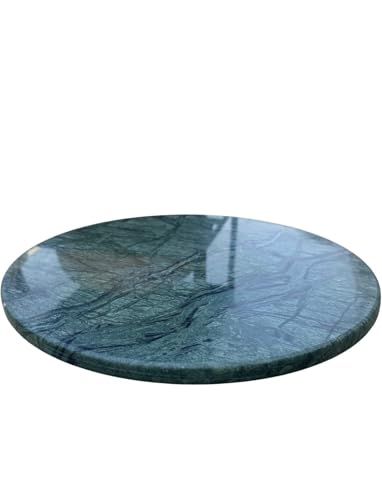 Image of 11 Inch Green Marble Chakla | Large Size Marble Roti Rolling Board | Premium Stone Chakla for Roti, Chapati, Phulka & Paratha Making | Smooth Finish Heavy Duty Dough Rolling Board for Home Kitchen