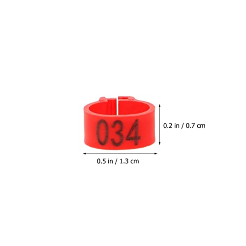 iplusmile Numbered Pigeon Foot Rings 100 Pcs Plastic Bird Leg Bands for Poultry Chickens Ducks Hens Identification Clip Rings - Image 2