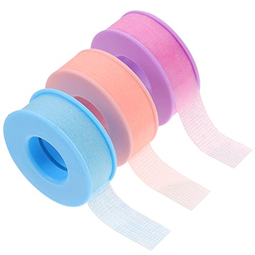 FOMIYES 3 Rolls Lash Extension Grafting Tape Sensitive Skin Friendly Eyelash Isolation Tool Adhesive Fabric Tape for Lash Extensions