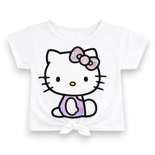 Image of Hello Kitty Girls 2-Piece T-Shirt and Skirt Set - White /Purple 8-10
